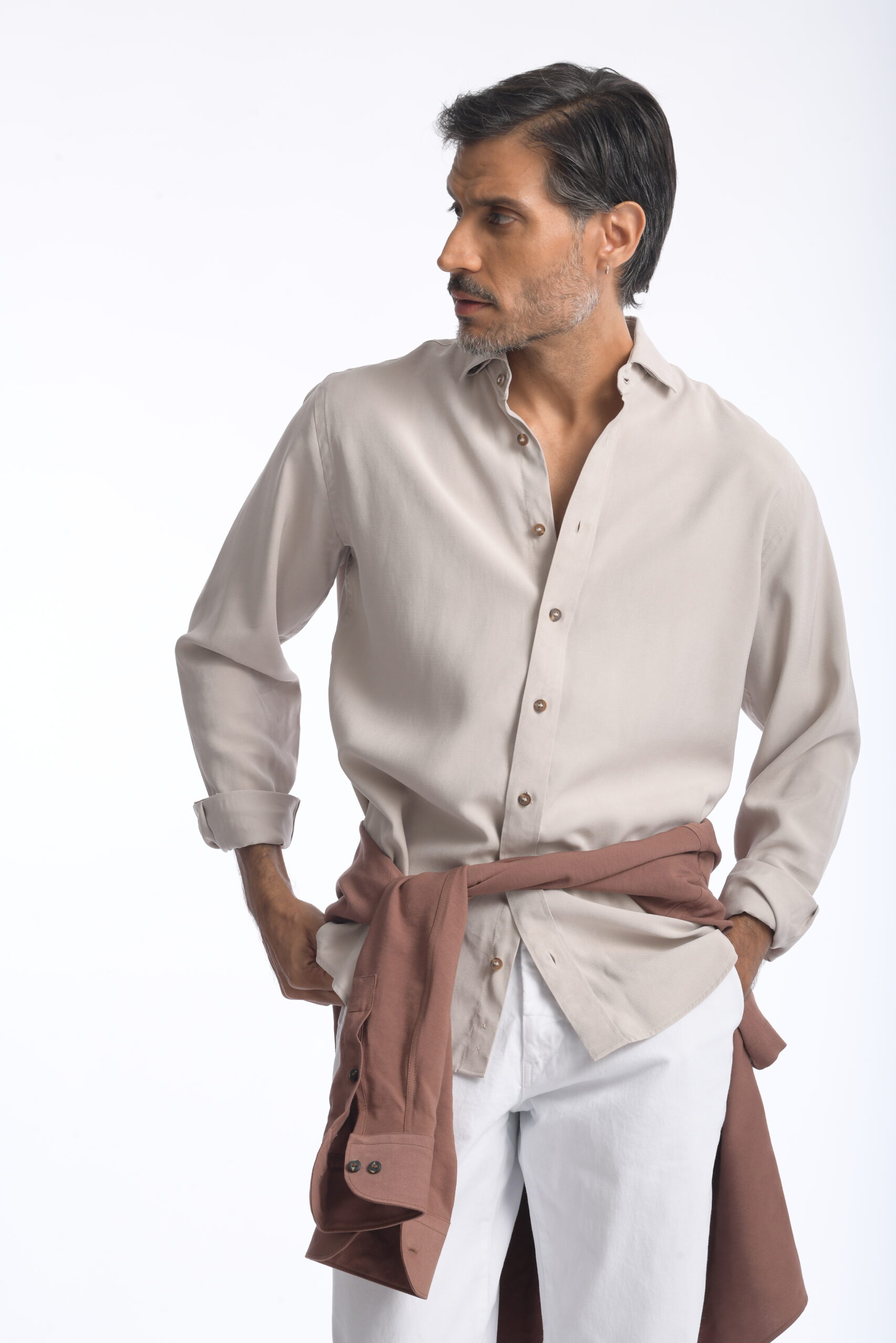Camisa Cefiro Beige Claro