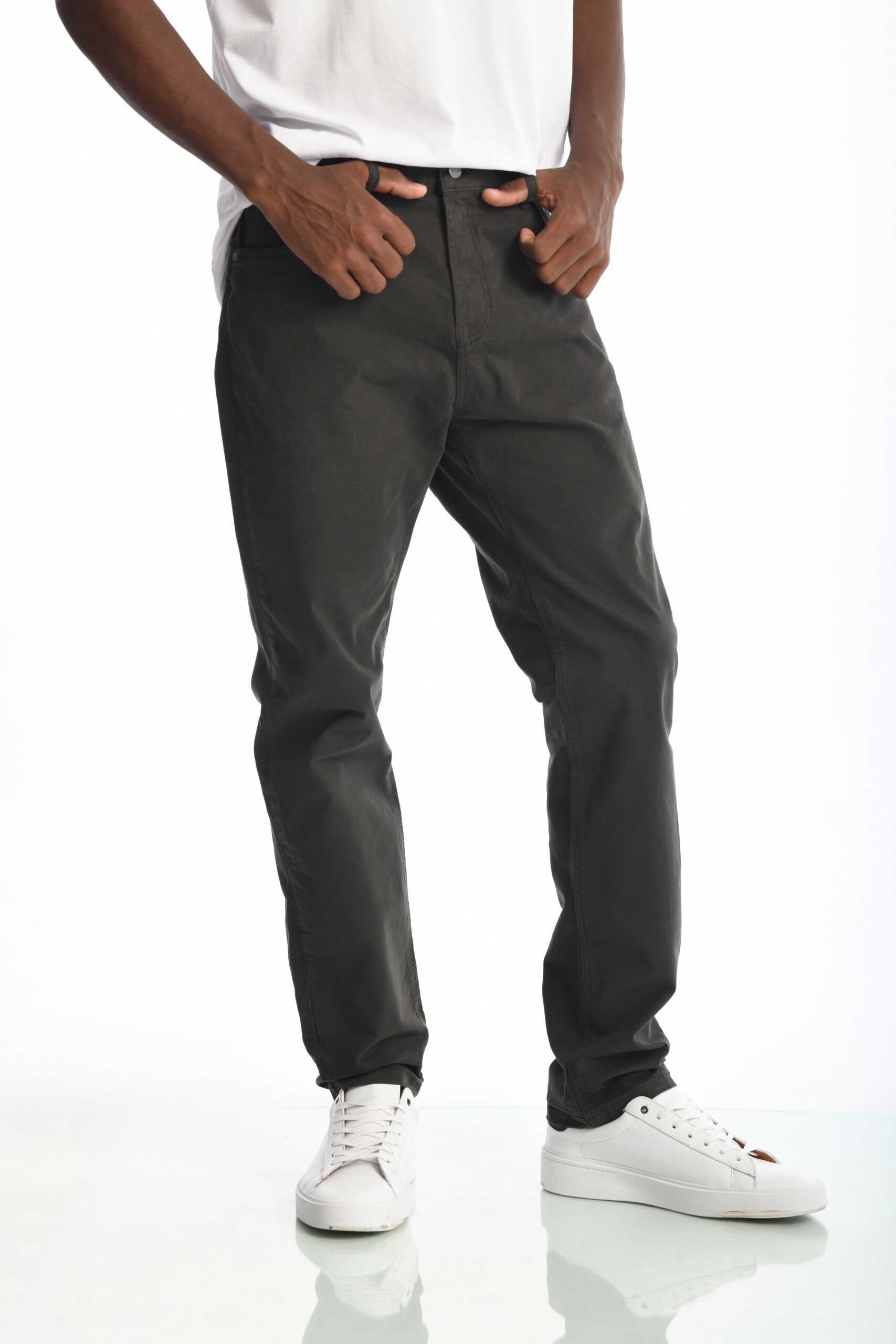 Pantalón Classic Dril 5 Bolsillos Gris Oscuro - Imagen 8