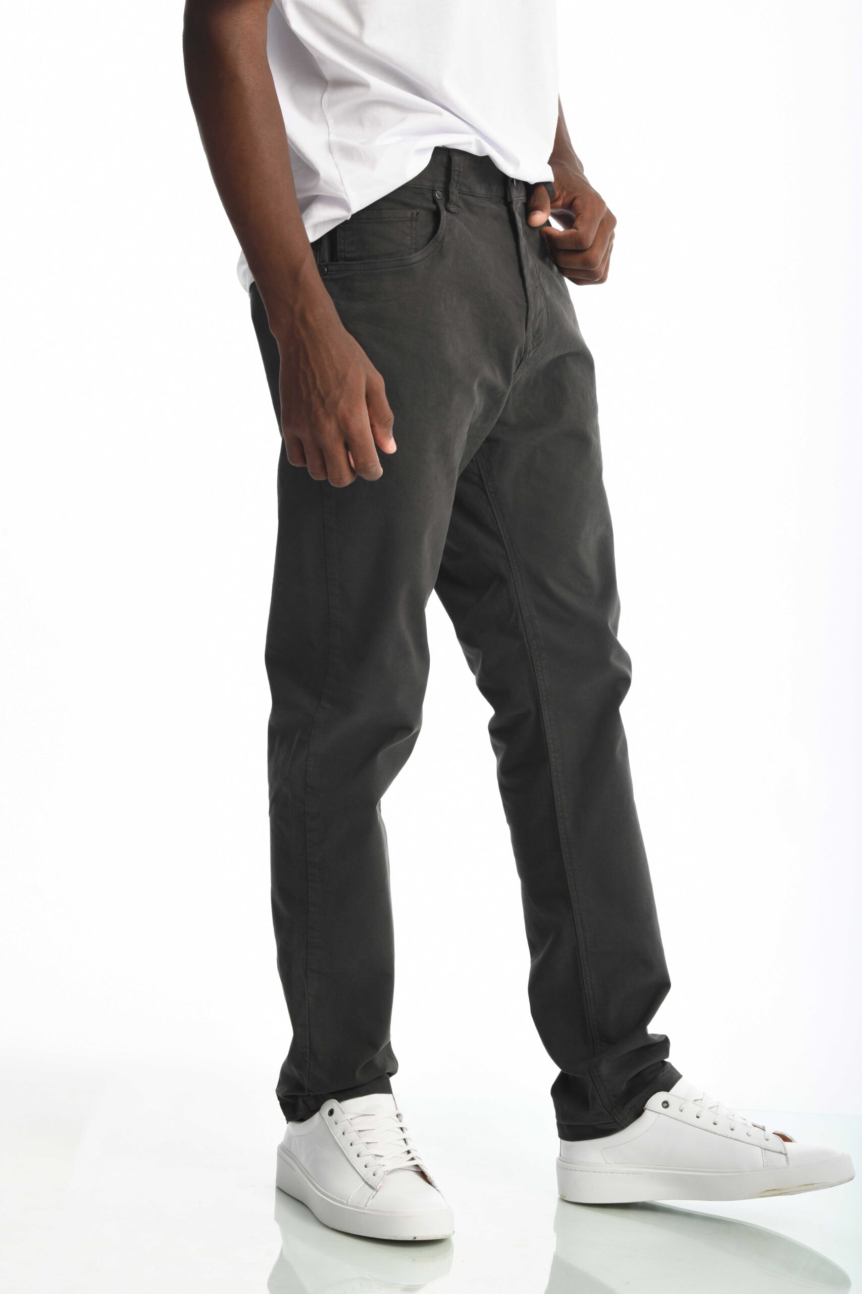 Pantalón Classic Dril 5 Bolsillos Gris Oscuro - Imagen 7