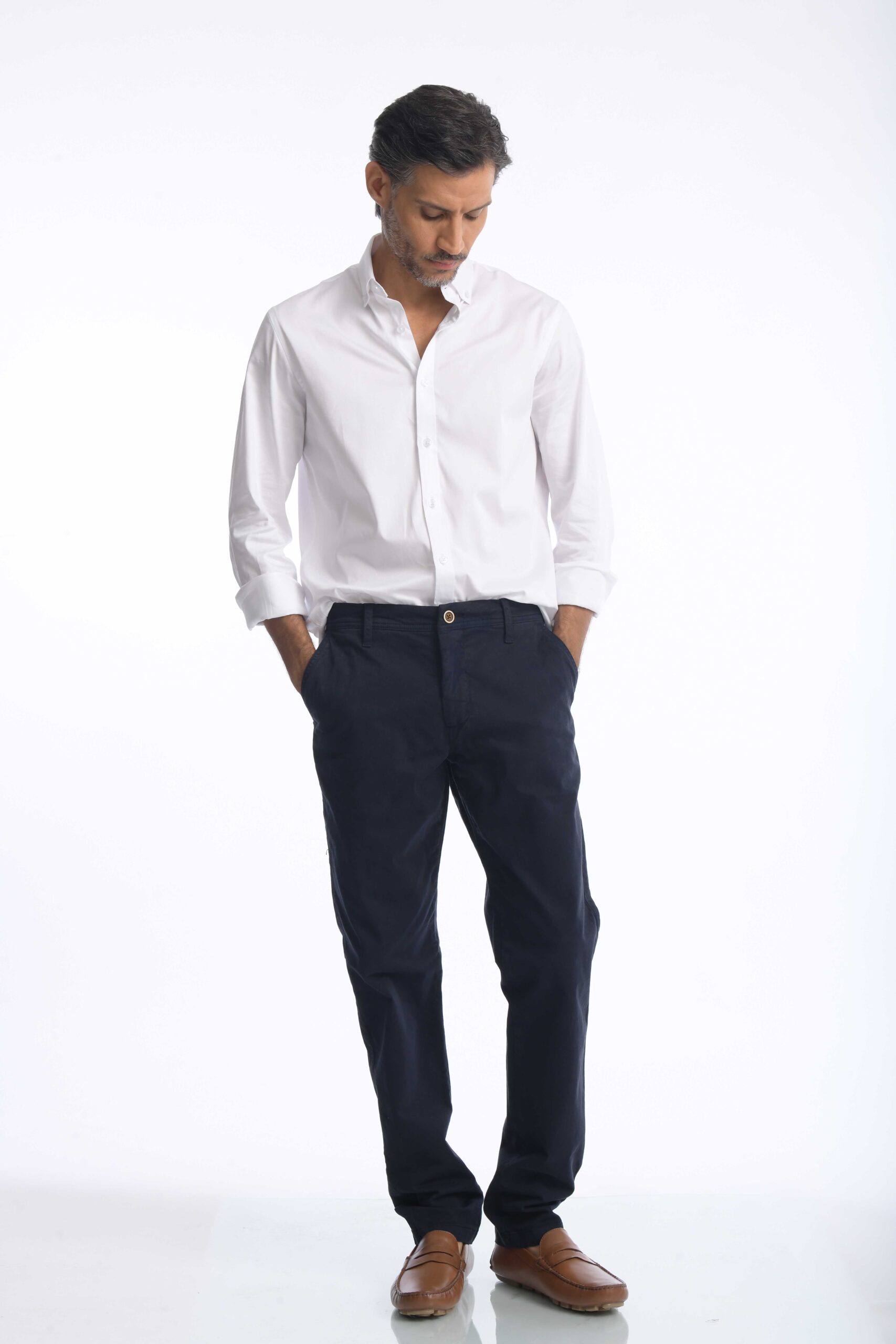 Pantalón Chino Dril Azul Petroleo