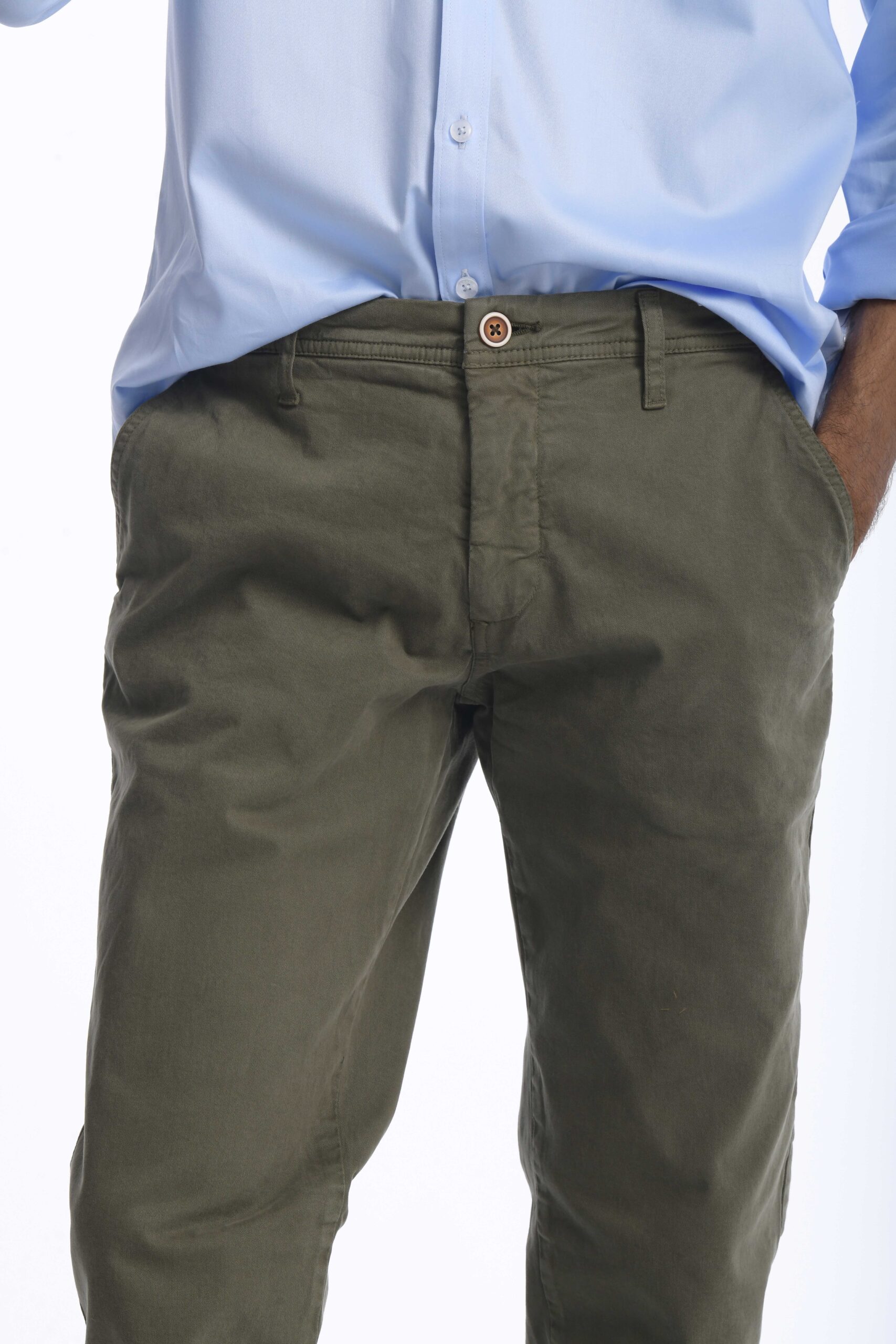 Pantalón Chino Dril Verde Militar - Imagen 4