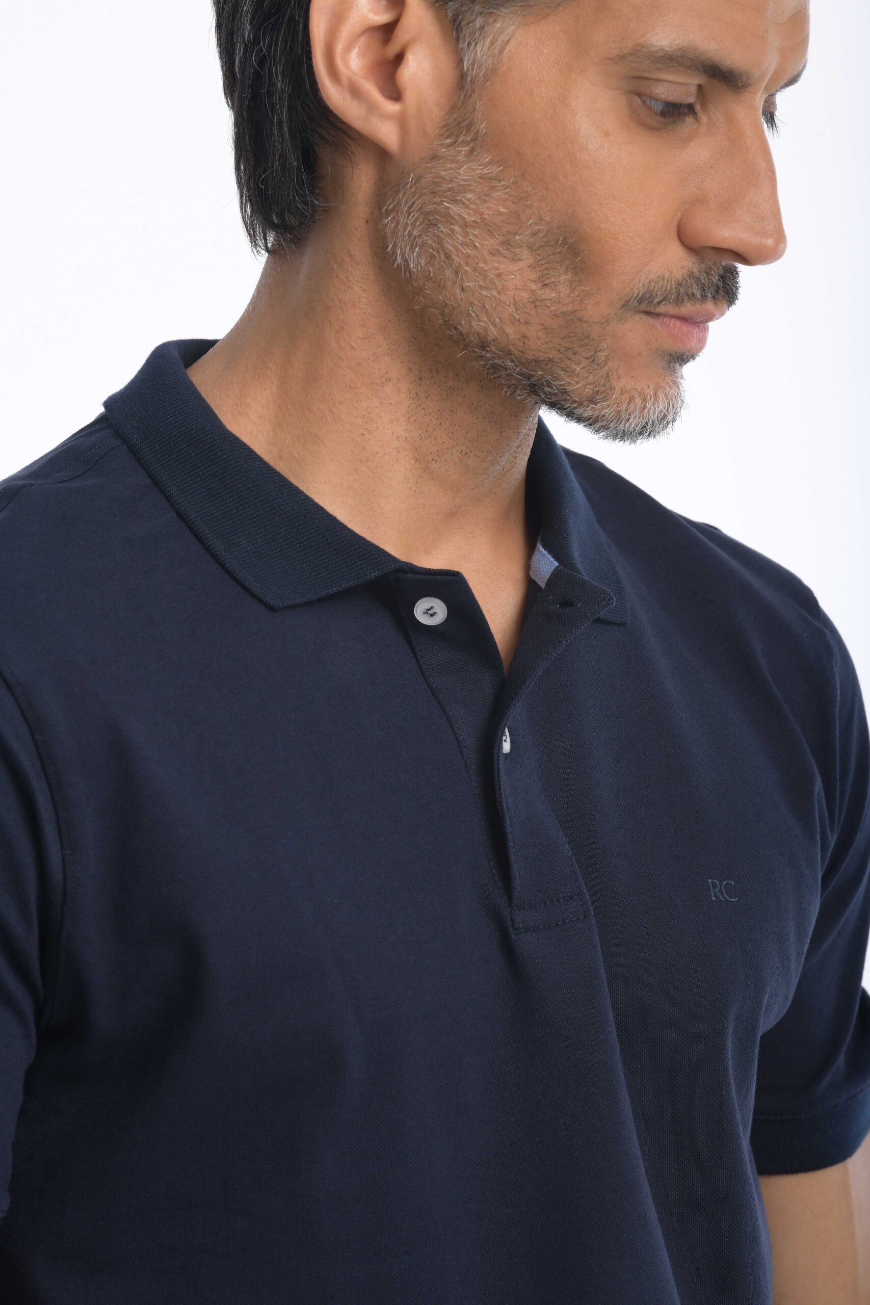 Camiseta Polo 100% Algodón Slim Azul Navy - Imagen 2