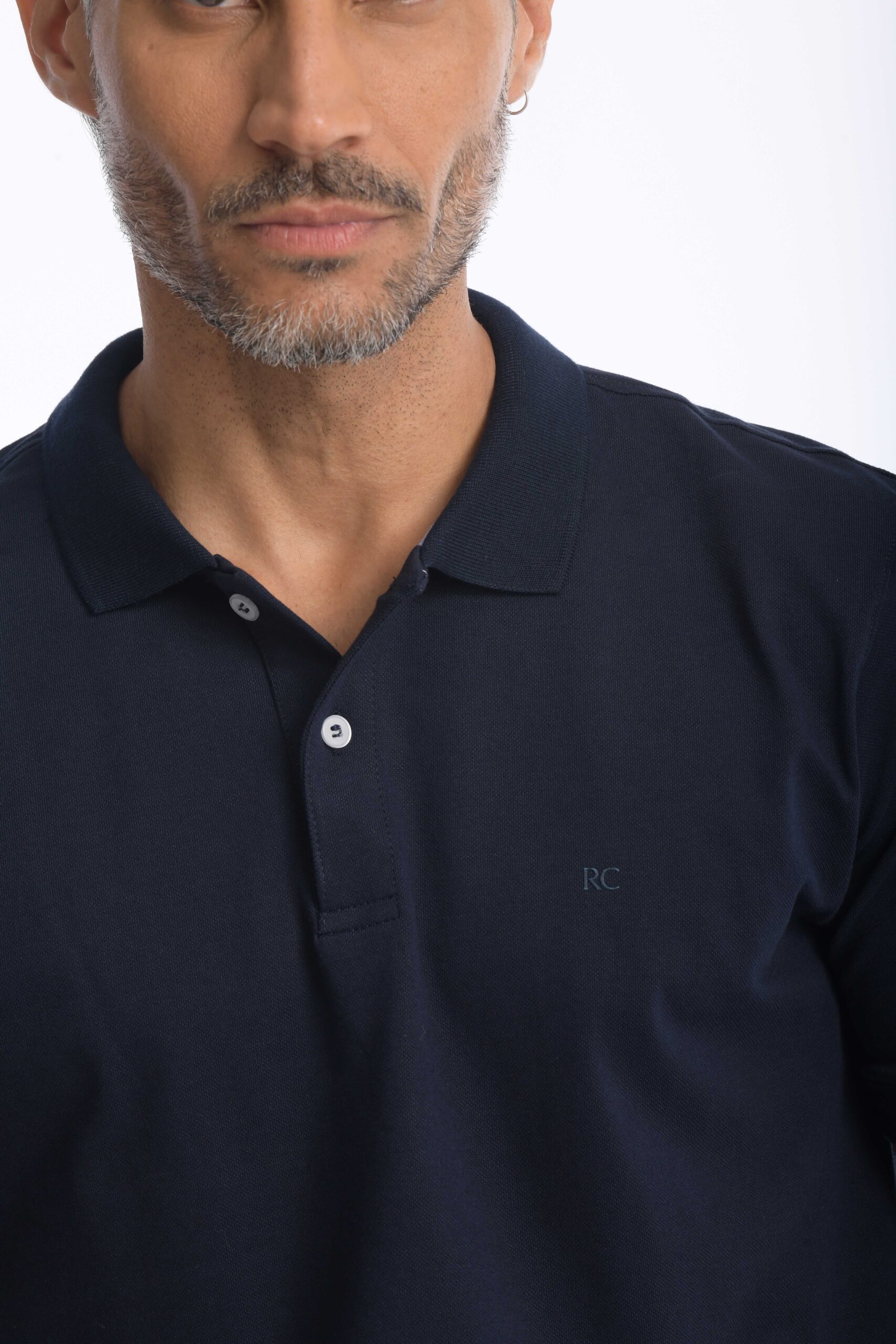 Camiseta Polo 100% Algodón Slim Azul Navy - Imagen 3
