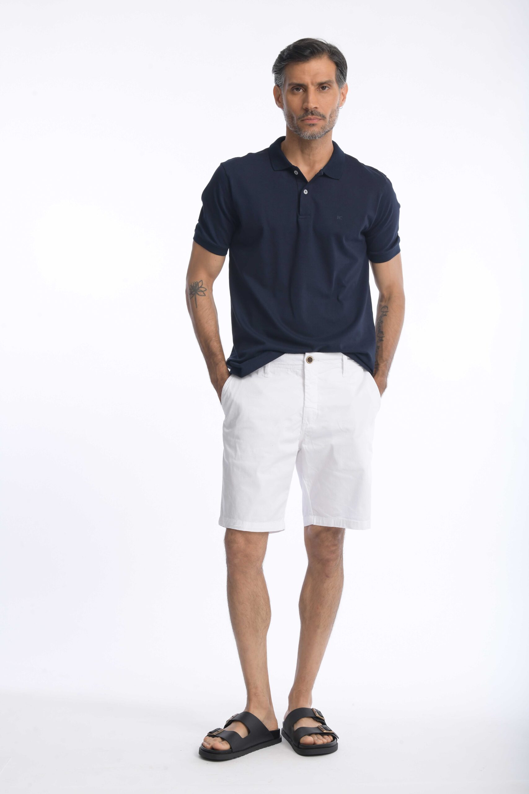 Camiseta Polo 100% Algodón Slim Azul Navy - Imagen 6