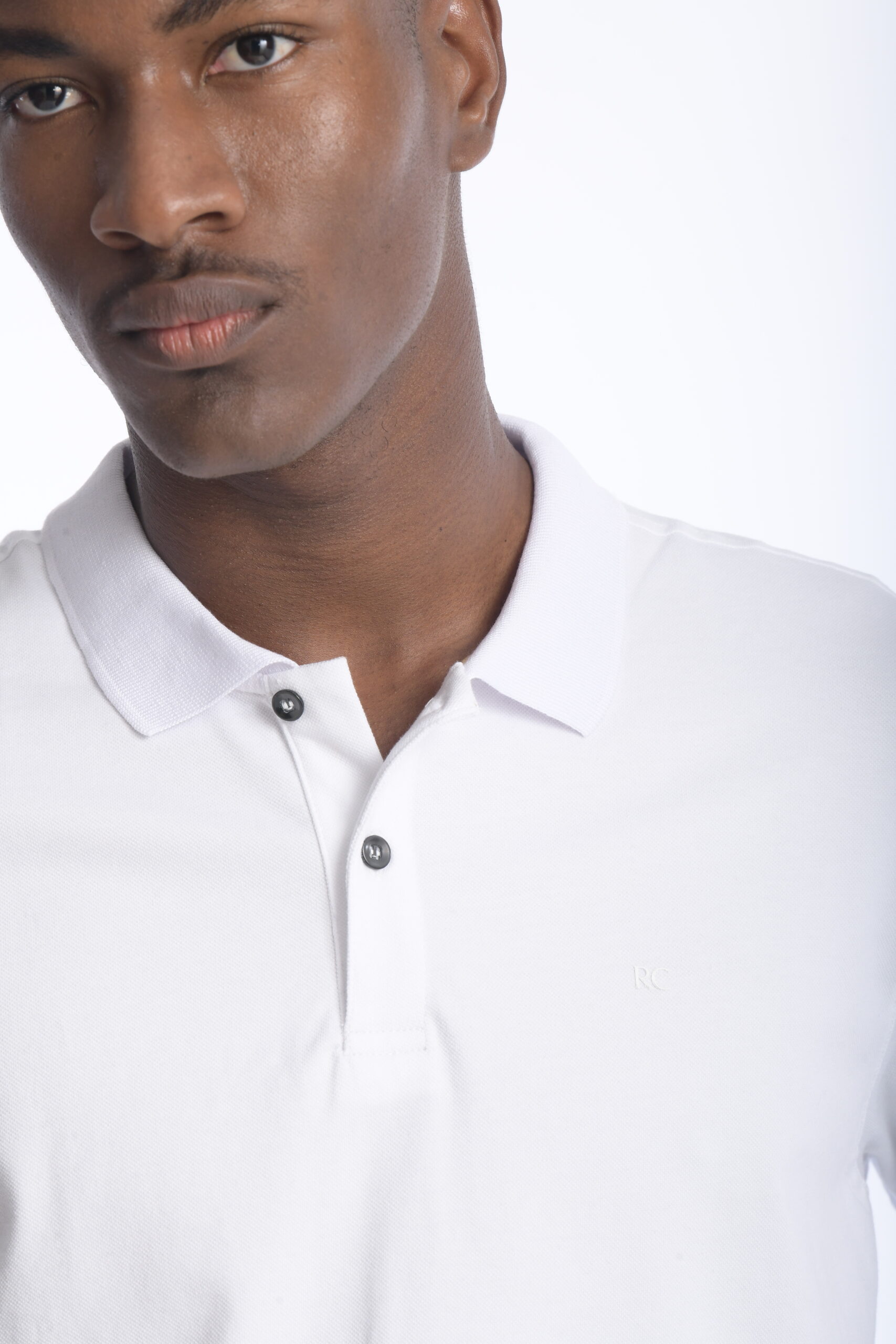 Camiseta Polo 100% Algodón Slim Blanco - Imagen 4